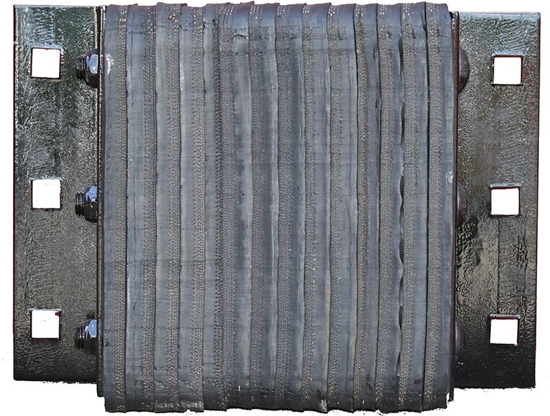 A close up of a piece of rubber with holes in it