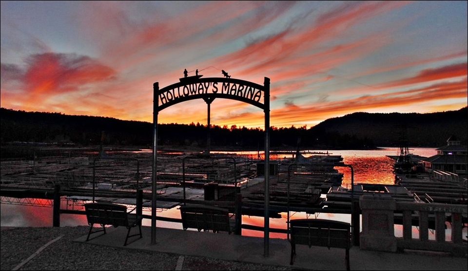Big Bear Sunset looking at the lake
