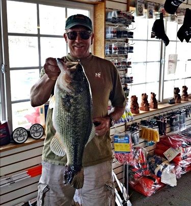 e recordLargemouth bass lak of 6lbs 14 ozs in Big Bear Lake by Phil Bougie at Holloway's Marina and RV Park