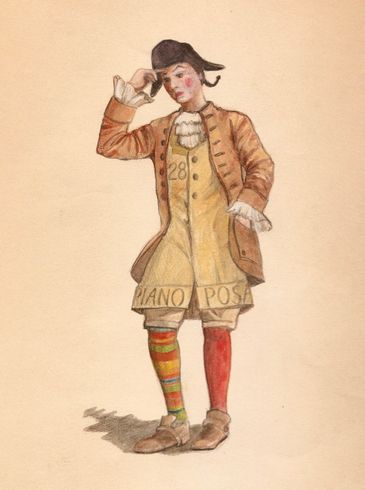 Maschera Stenterelo Carnevale