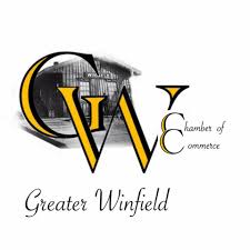 A logo for the greater winfield chamber of commerce.