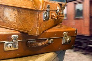 Vintage Suitcases at Train Station - Luggage Repair in Philadelphia, PA Vintage Suitcases at Train Station - Luggage Repair in Philadelphia, PA
