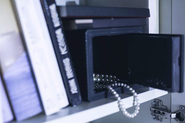 Safes and Safe Locksmith — Open Safe with Expensive Jewelry in Sparks, NV