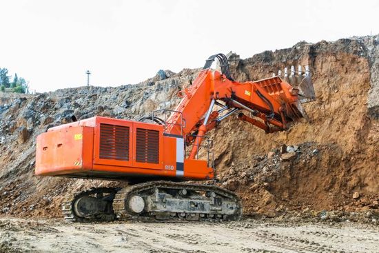 Machine removing stones and dirt