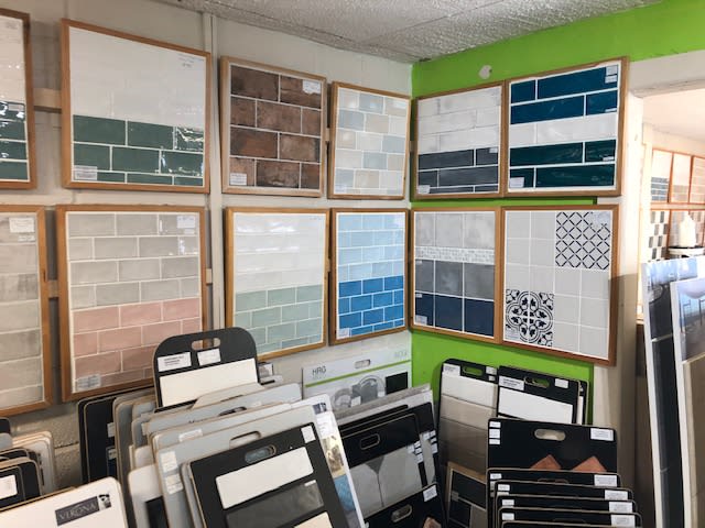 tiles displayed on the wall