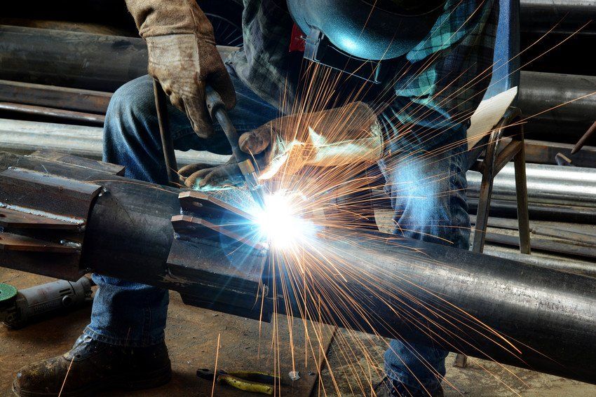 Welder at work