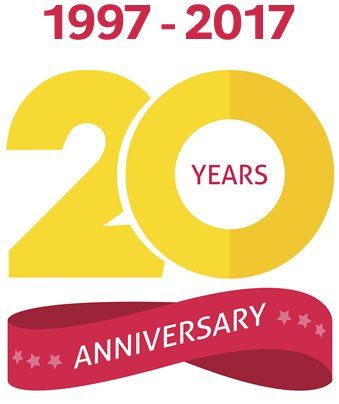 1997 -2017 20 Years in Business 20 Years Anniversary