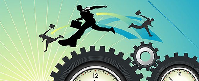 priorities people jumping over gears