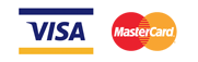 we accept visa and mastercard Visa and Mastercard payment logos side by side on a white background