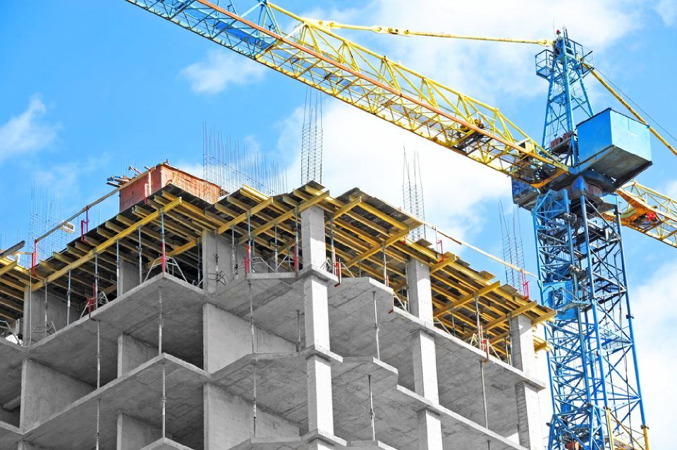 construction of residential building in progress