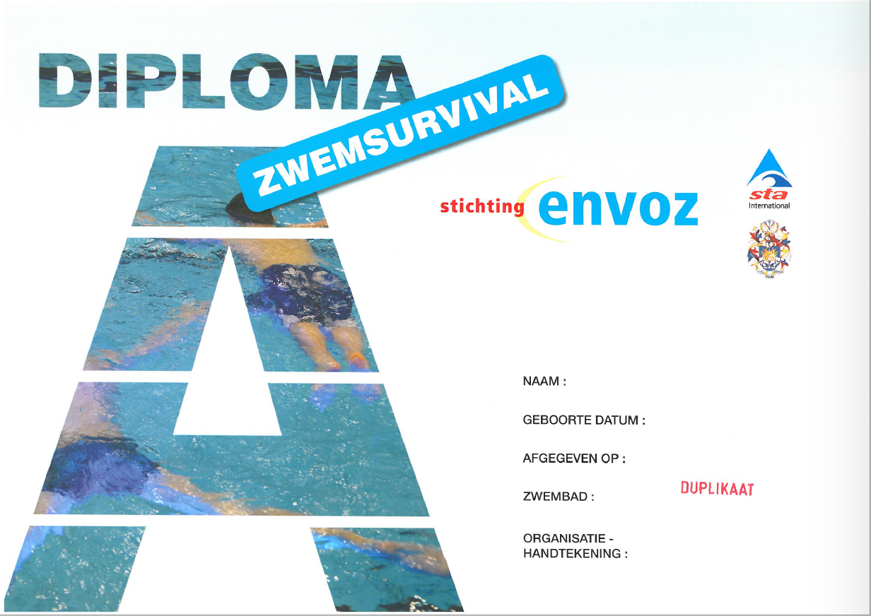 A zwemdiploma Envoz Envoz Zwemdiploma A