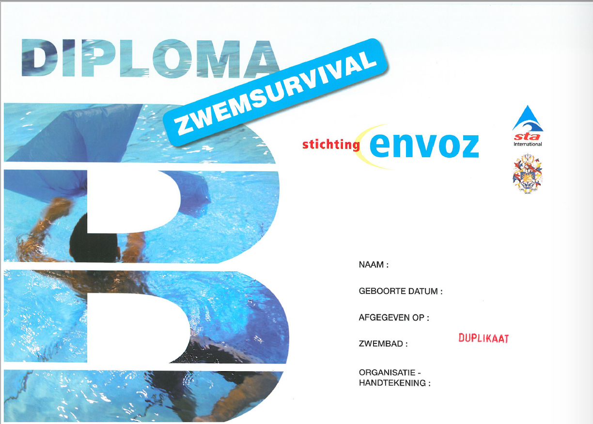 B zwemdiploma Envoz Envoz Zwemdiploma B
