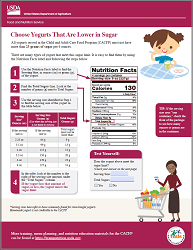 Download lower sugar yogurt worksheet