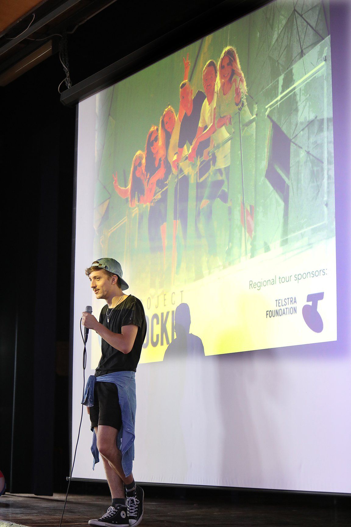 man talking on the stage