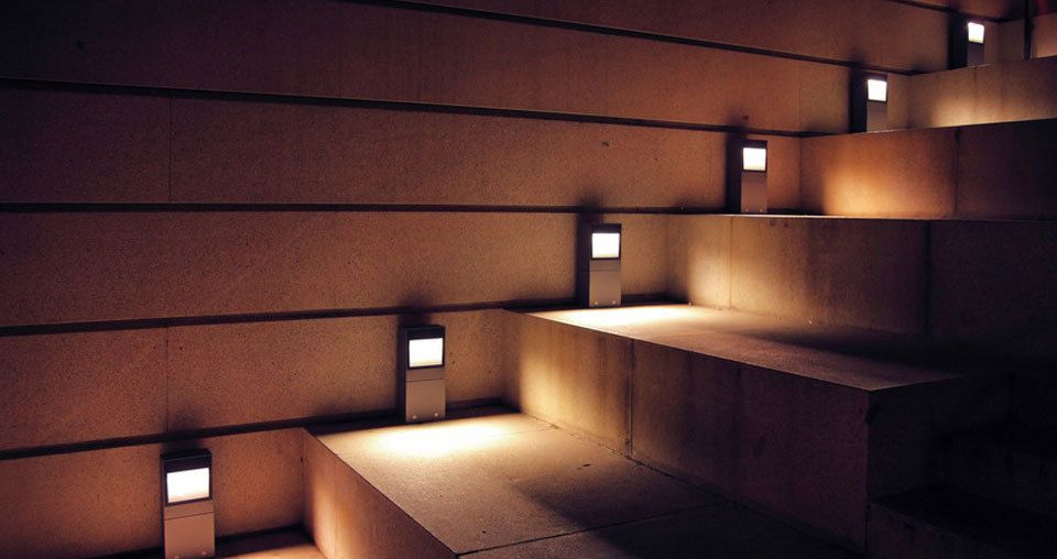 illuminated stairway