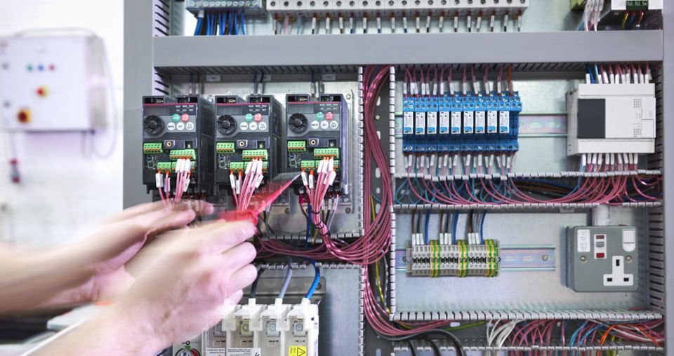 fuseboard showing wiring