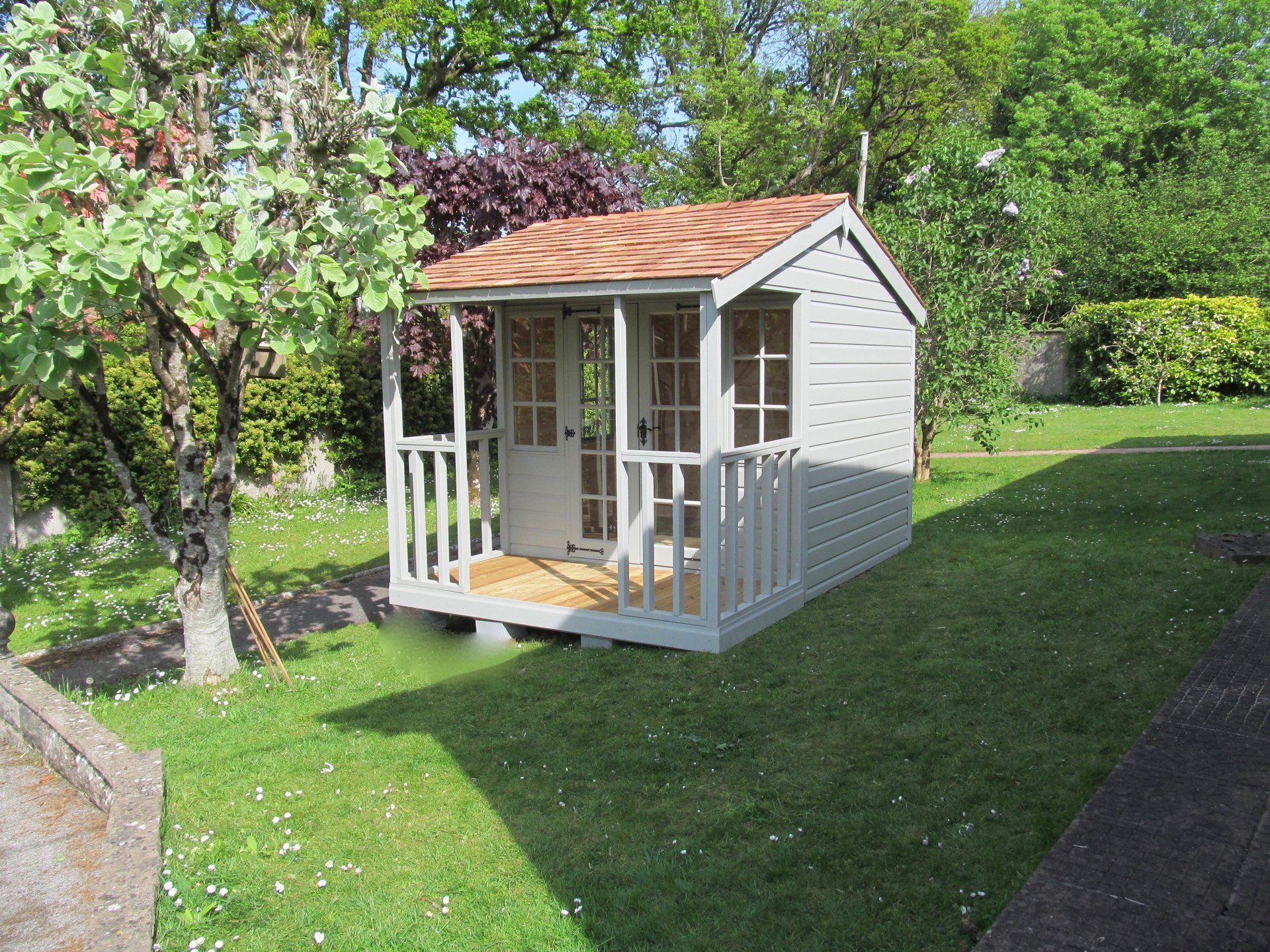 Painted Ashton Summer House by CP Sheds Devon