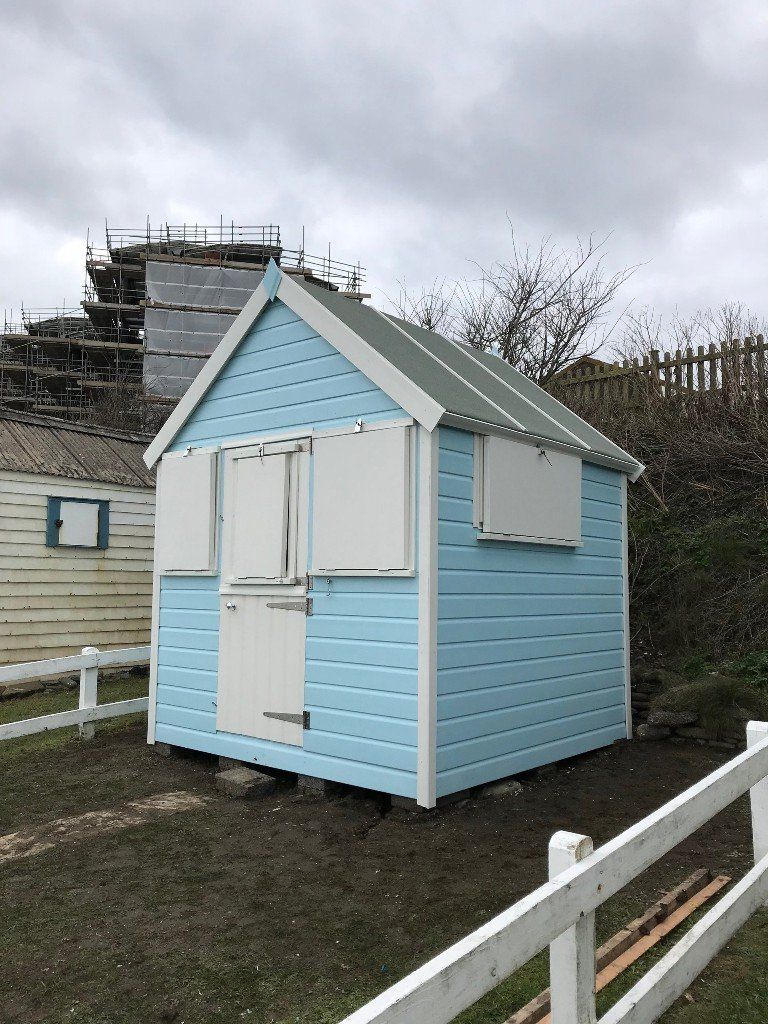 Beautiful bespoke painted beach hut