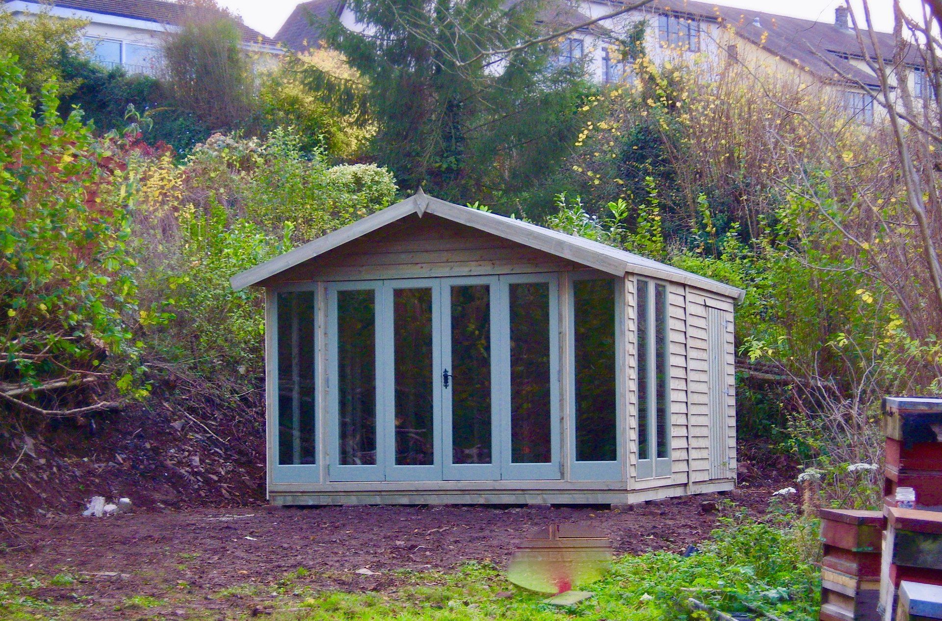 The Kennick Summerhouse with painted doors