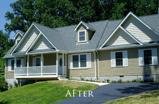 A picture of a house after being renovated.
