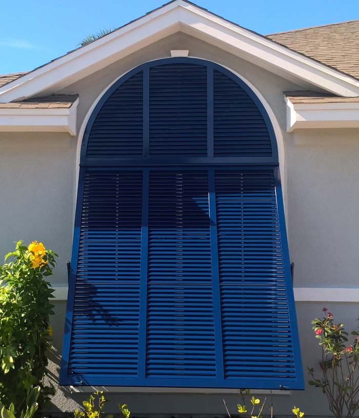 Colonial Shutters — Blue Bahama Shutter  in Corpus Christi, TX