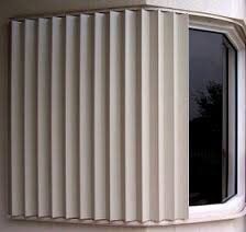 Hurricane Season Shutters — White Window Shutter in Corpus Christi, TX