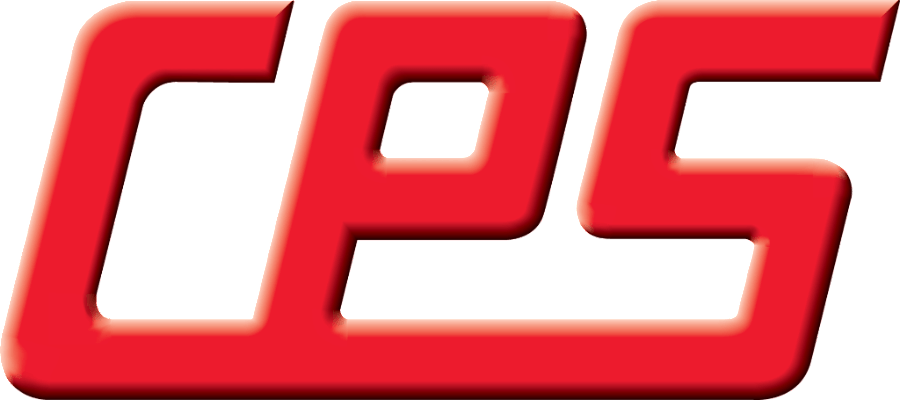 A red cps logo on a white background