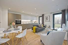 studio type of living room and kitchen