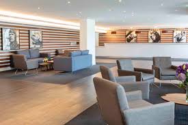waiting are of the hotel with relaxing sofas