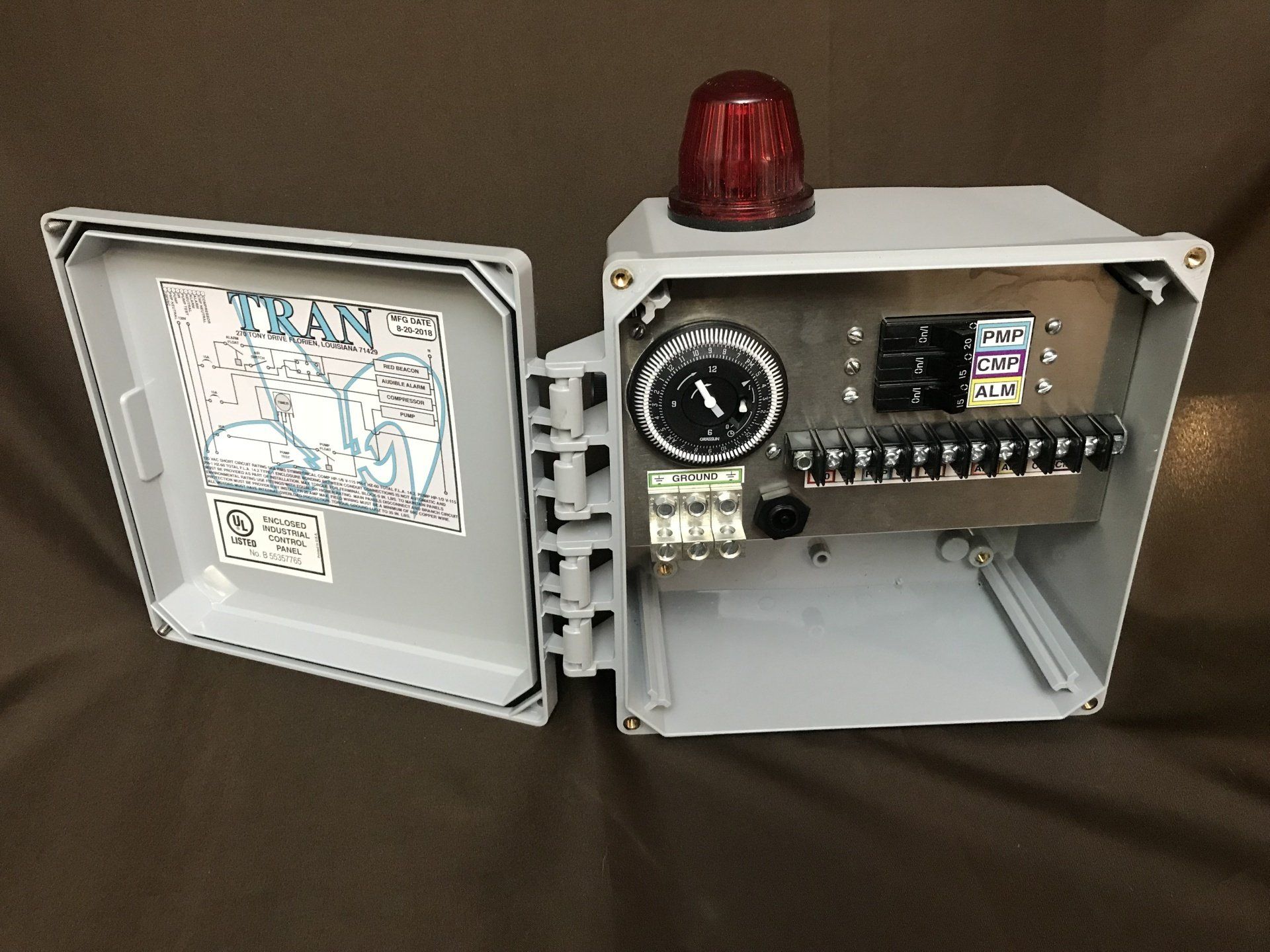 3 breaker panel with timer