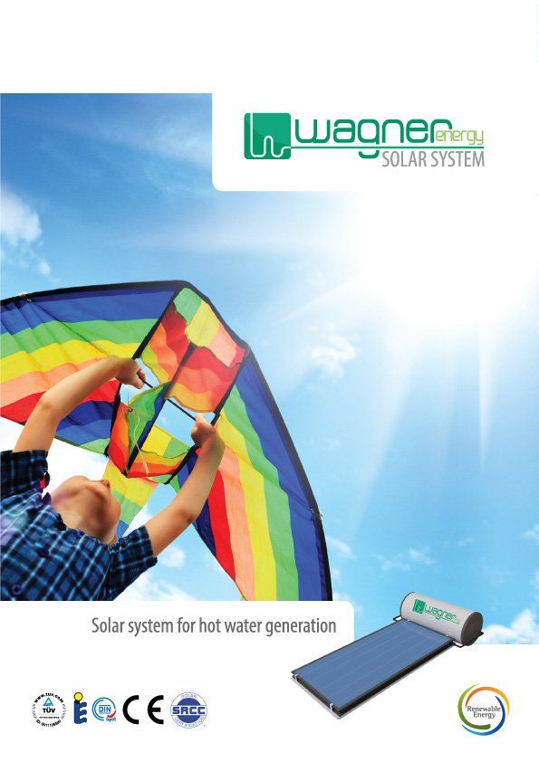 A man is flying a rainbow kite in the sky.