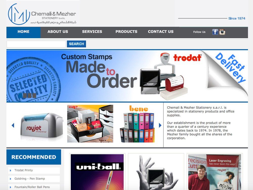 A website that says custom stamps made to order