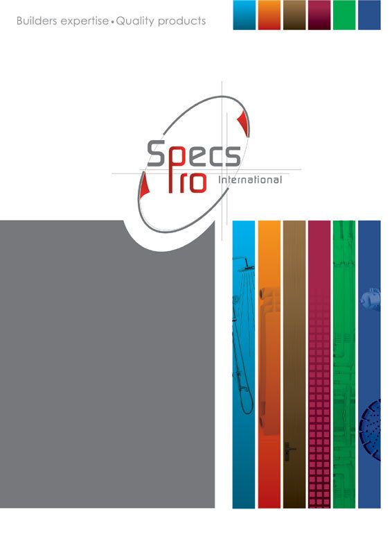 A brochure for specs pro , a company that sells a variety of products.