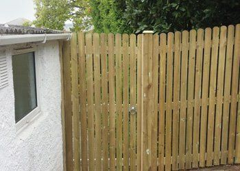 wooden slab fencing