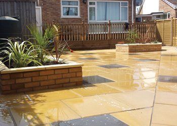 wooden landscaping