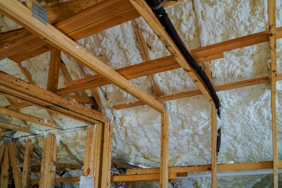 Scheletro di copertura in legno a Prato di Puggelli Legnami 