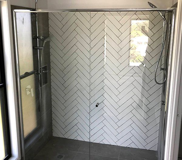 Bathroom Glass Door — Suncoast Shower & Security Screens in Marcoola, QLD Bathroom Glass Door — Suncoast Shower & Security Screens in Marcoola, QLD