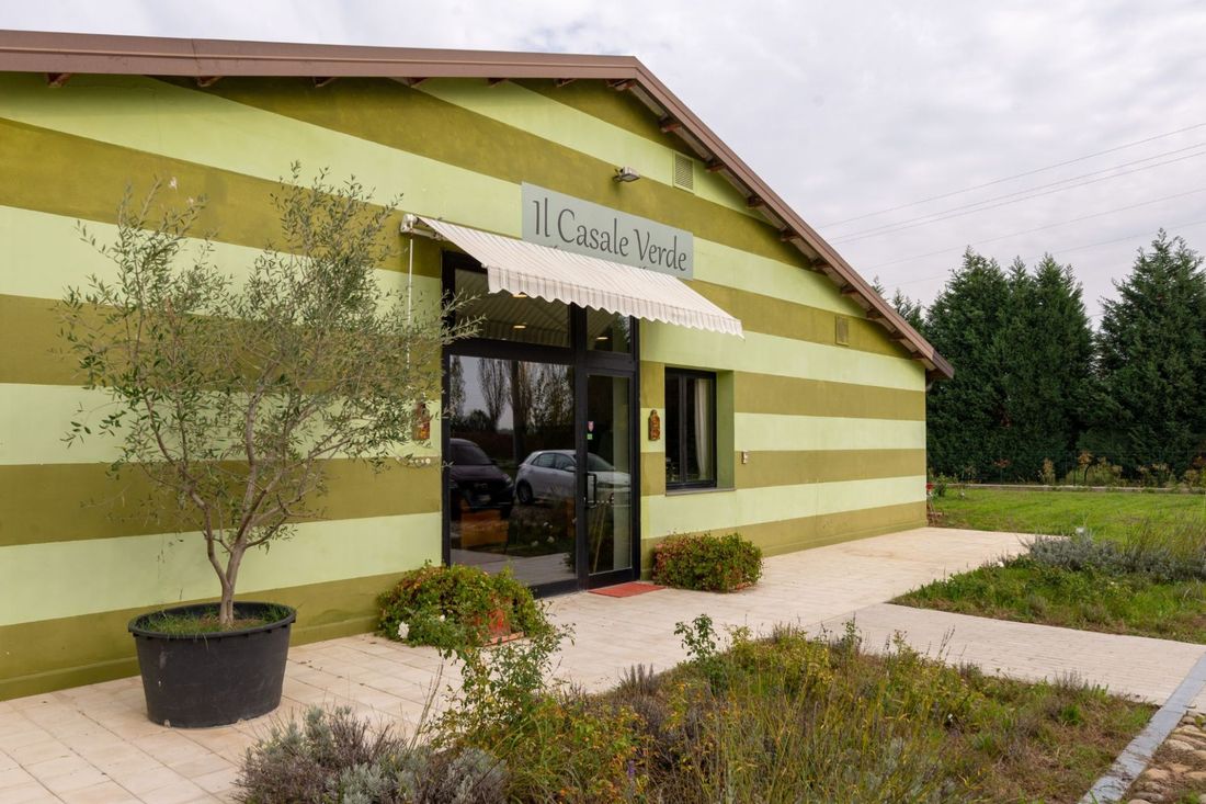 The entrance to the Il Casale Verde Hotel