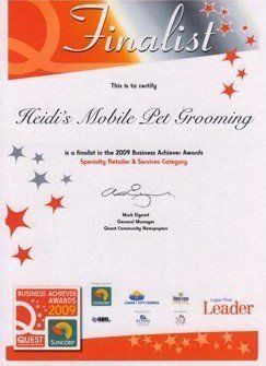 Click to View Our 2009 Business Achievement Awards Dog Grooming Finalist - 2009 Business Achievement Awards