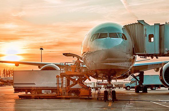 plane on land