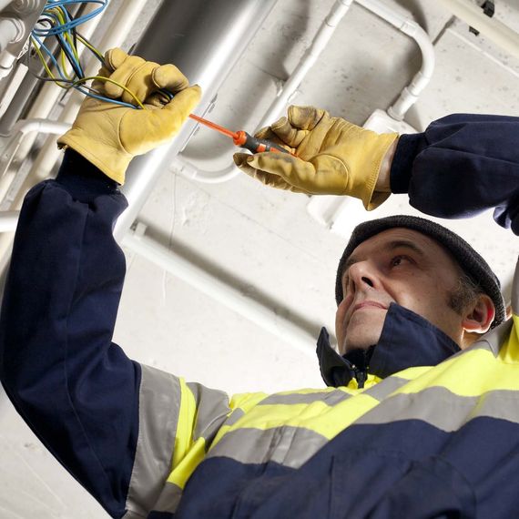 Electrician Working — Electricity and Wirings in Shoreline, WA Electrician Working — Electricity and Wirings in Shoreline, WA