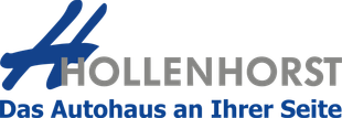 A logo for hollenhorst das autohaus an ihrer seite