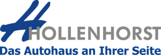 A logo for hollenhorst das autohaus an ihrer seite