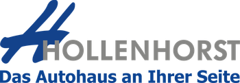 A logo for hollenhorst das autohaus an ihrer seite