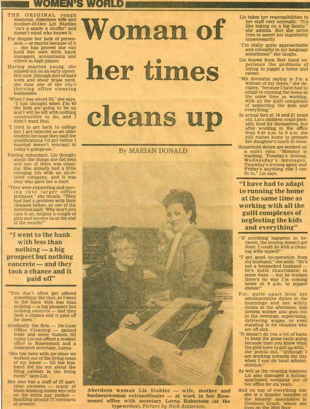 Women's World Newspaper article