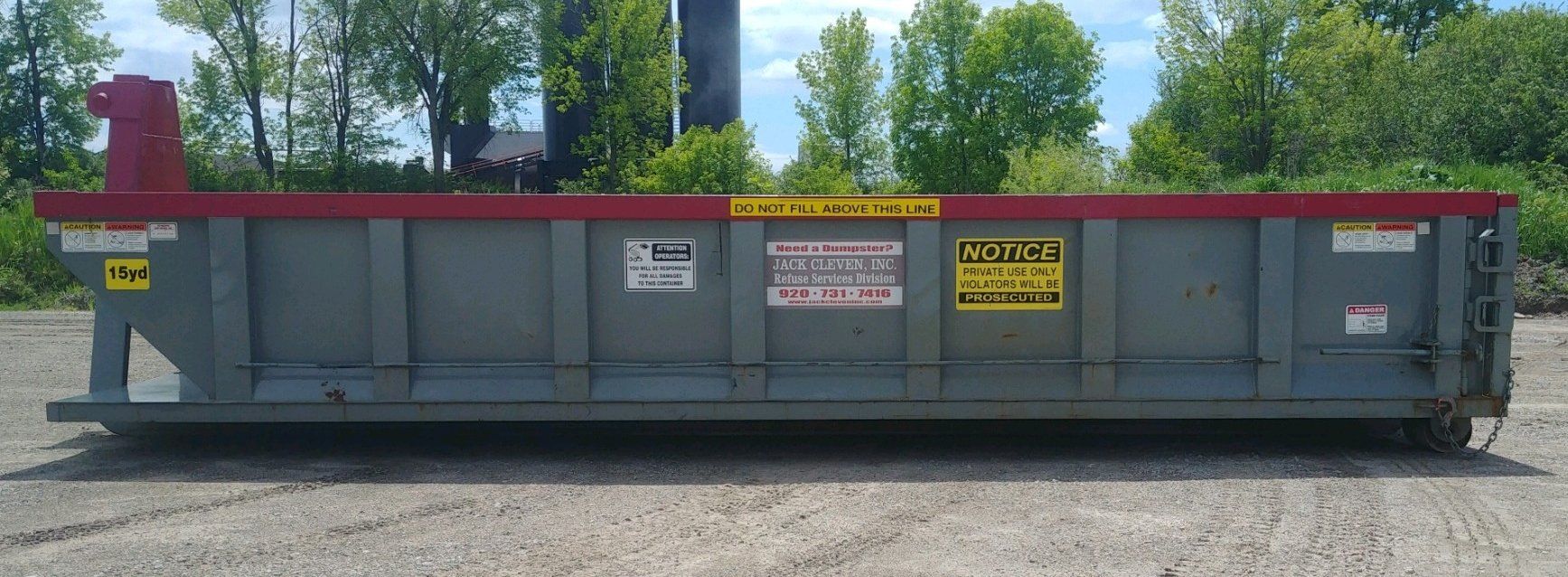 concrete dumpster