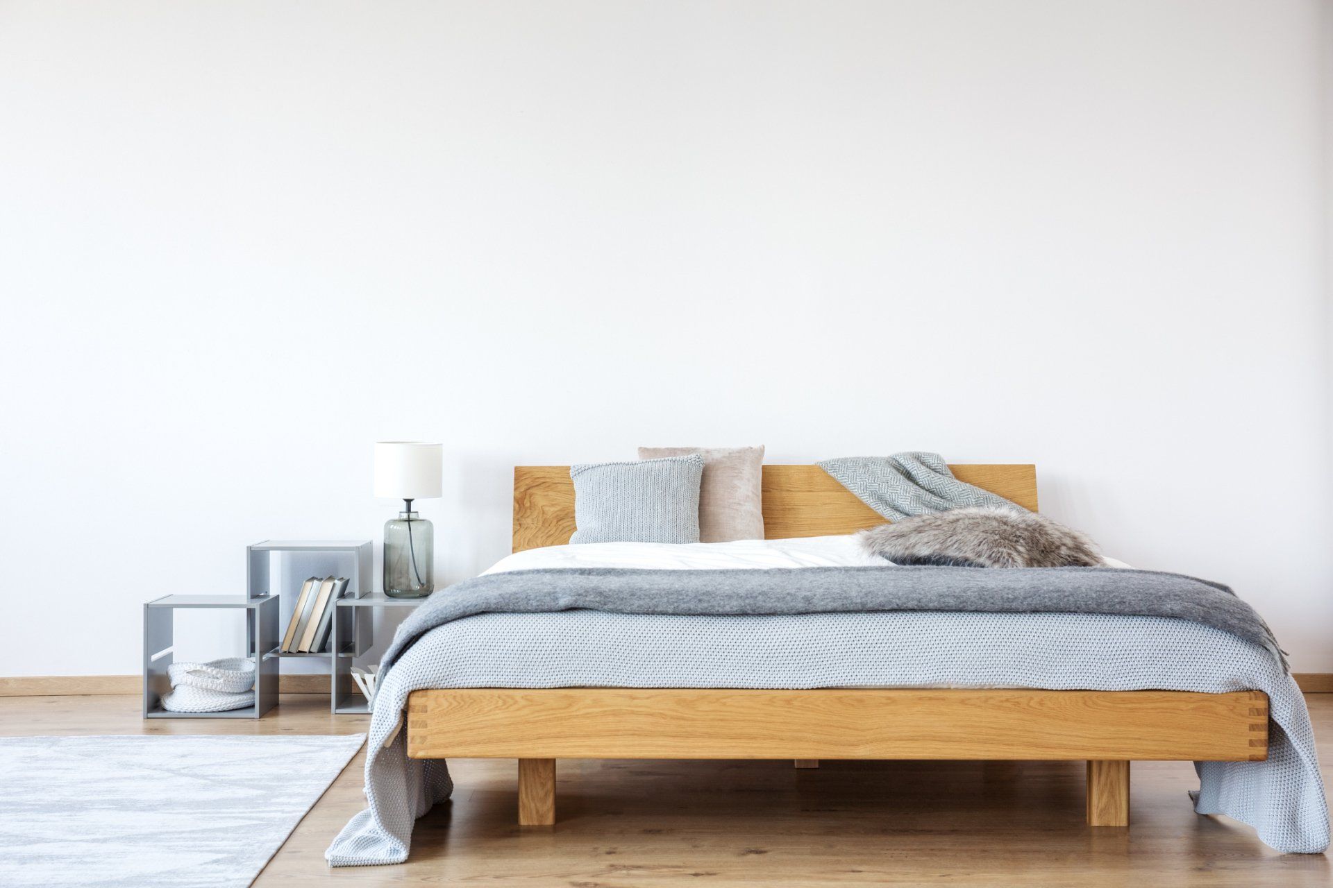 Reclining Couch — Bedroom with Wooden King-Size Bed in Danville, KY