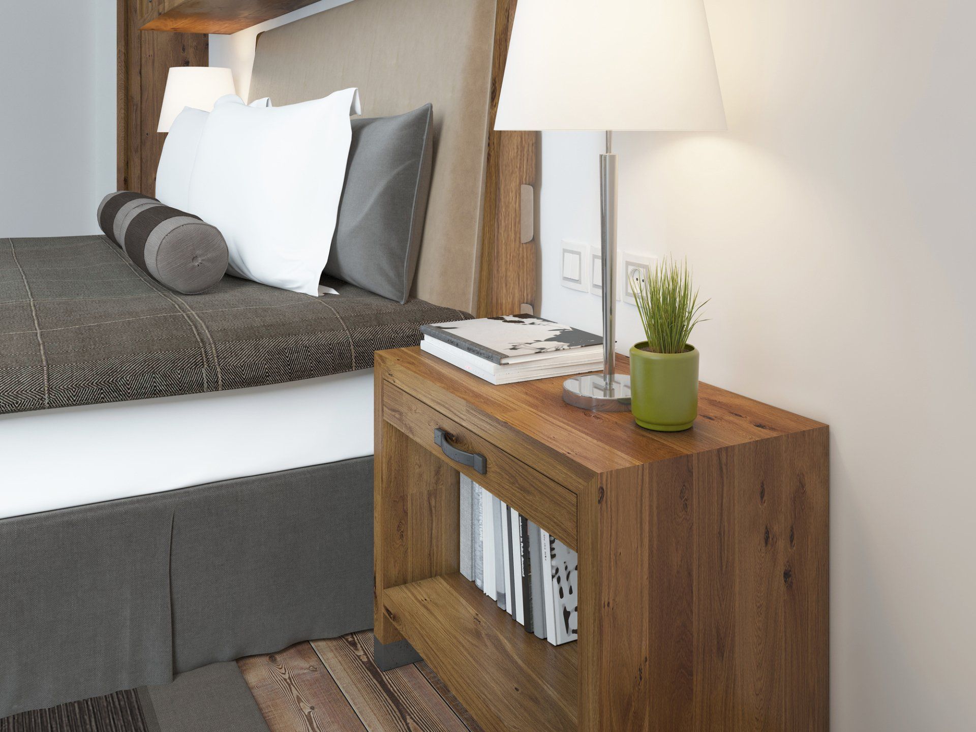 Adjustable Bed — Wooden Bedside Table in Danville, KY