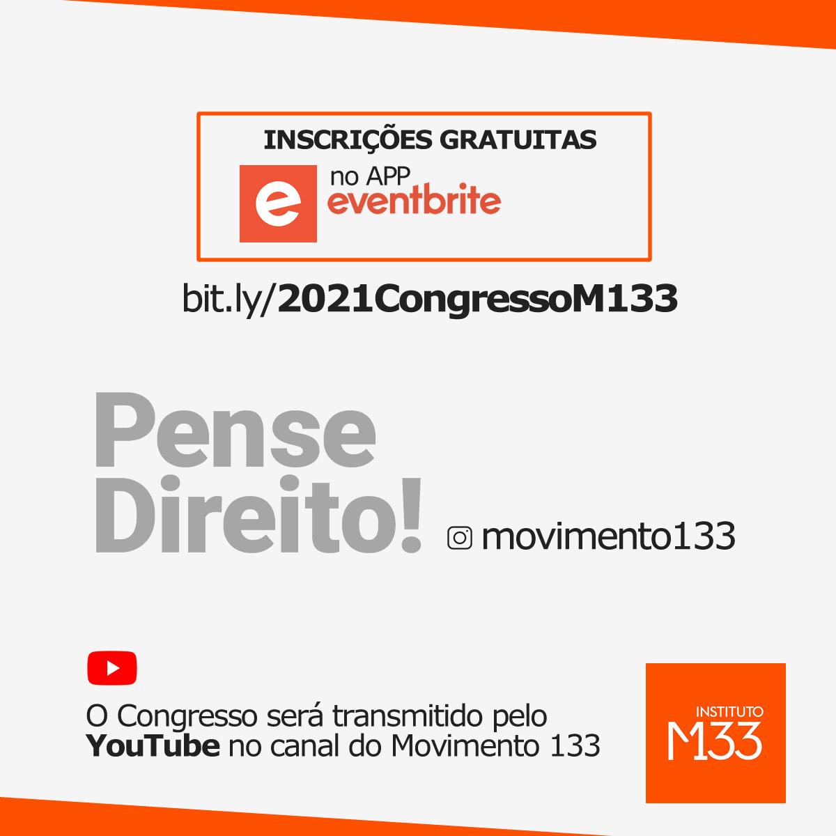 Um cartaz que diz pense direito