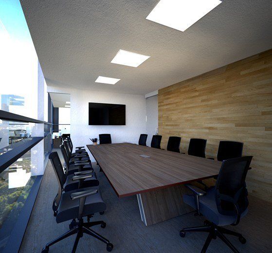 arquitectura interior en proyecto corporativo moderno